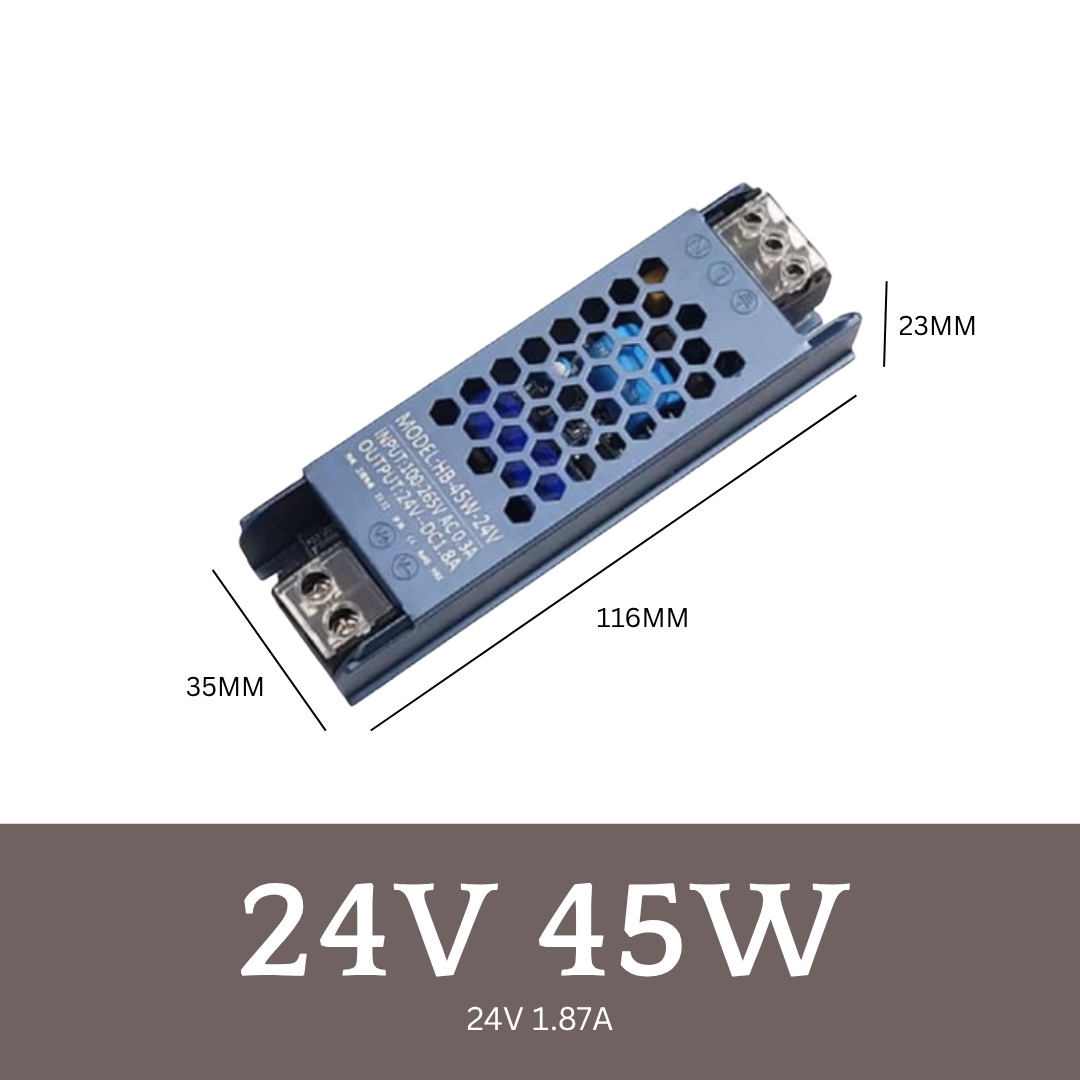 12V / 24V Slim LED Driver Power Supply – Ultra Slim Transformer 40W 45W 60W 100W 150W 200W 300W for LED Strip Light