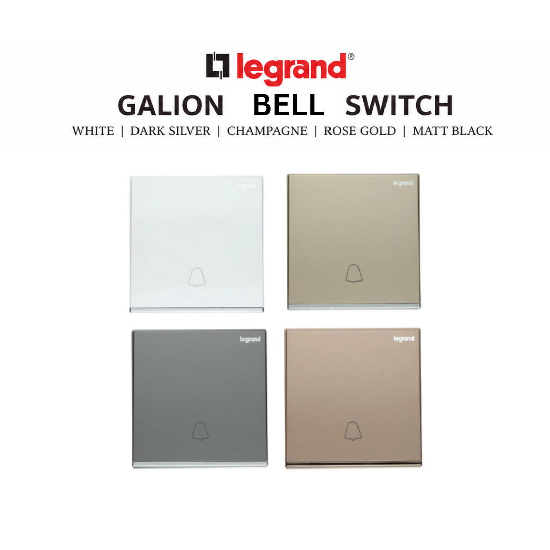 Legrand Galion Switch Socket Singapore | White, Dark Silver, Champagne, Rose Gold & Black