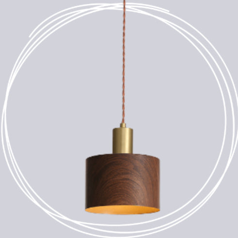 Premium Wooden Print Japanese Design E27 Pendant Light 4HOME SINGAPORE - 4HOME