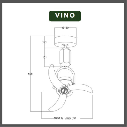 Fanco Corner Wall Fan DONO NANO VINO ceiling fan 4HOME SINGAPORE - 4HOME