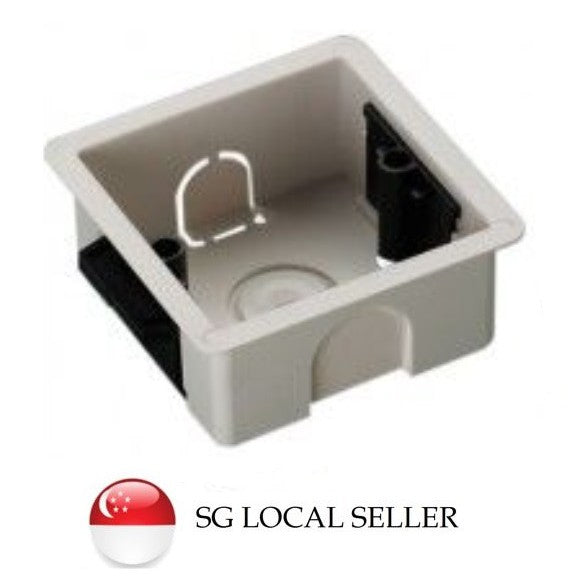 [Bundle of 4] 1Gang 2Gang Switch Socket Surface Mounting Box Partition Box KO Box Standard Size White 4HOME SINGAPORE - 4HOME