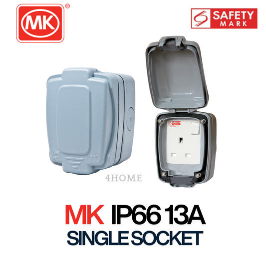 MK 86486 'MASTERSEAL' 1GANG 13A 250V W/P SWITCH SOCKET (IP66) Honeywell