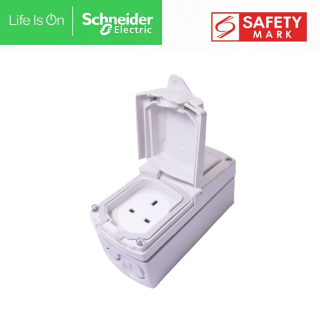 Schneider Kavacha AS Weatherproof 13A Switch and Socket Outlet CSC313