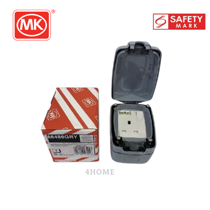MK 86486 'MASTERSEAL' 1GANG 13A 250V W/P SWITCH SOCKET (IP66) Honeywell