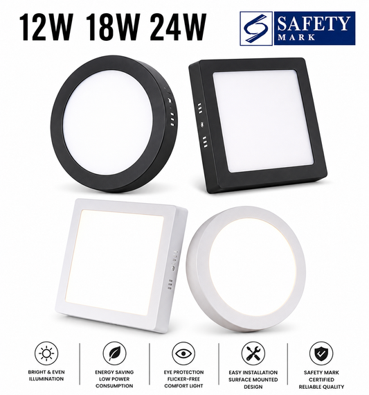 12w 18w 24w round square led ceiling light simple toilet service yard store room