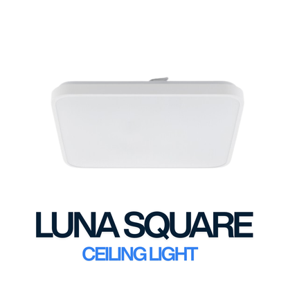 Luna Square LED Ceiling Light 38×38cm – Premium Slim Ceiling Light (Black / White)