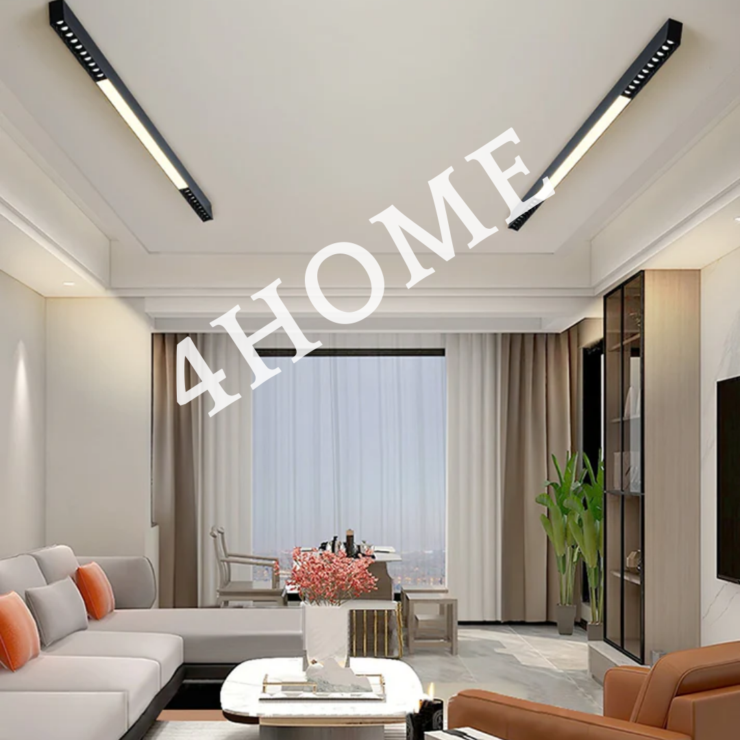 1.2m Tri-tone Black White Ultra Slim Linear Lego Rectangular Long LED Ceiling Light | 40W High Power