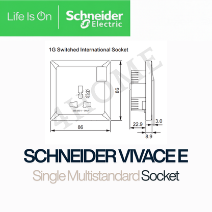 Schneider Electric Vivace E Multistandard Switch Socket Universal
