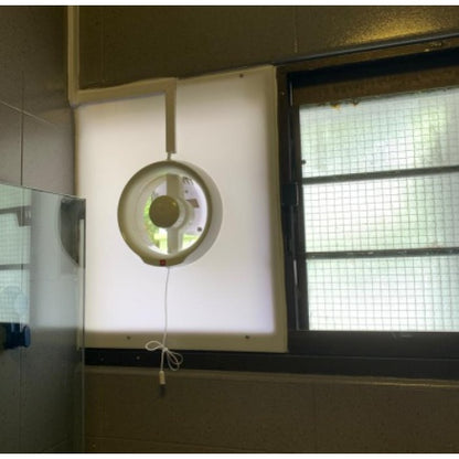 15WUD 20WUD installed on louvre window with acrylic