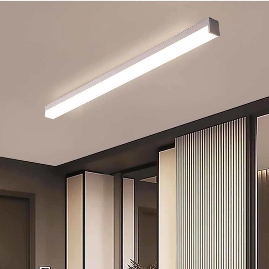 4FT Tritone LED Linear Ceiling Light | Modern Surface Mount Linear Light | Tri-Colour LED Light for Home & Office