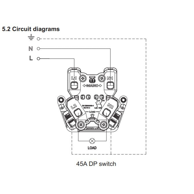 Legrand Belanko S 45A Double Pole Cooker Switch 4HOME SINGAPORE - 4HOME