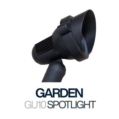 Garden GU10 Spotlight – Outdoor Spike / Base Landscape Light (Black, 185–265V)