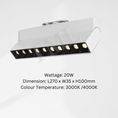 Adjustable Lego Tracklight 10W 20W Black White frame 4HOME SINGAPORE - 4HOME