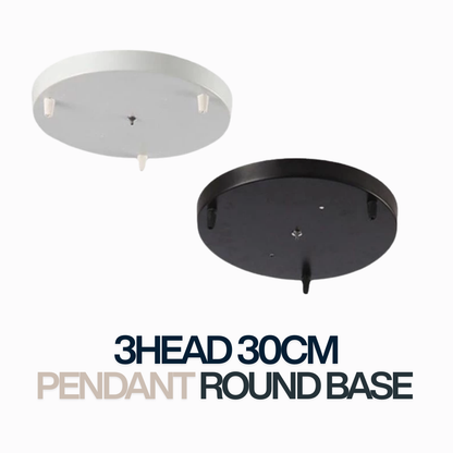 3 head pendant round base