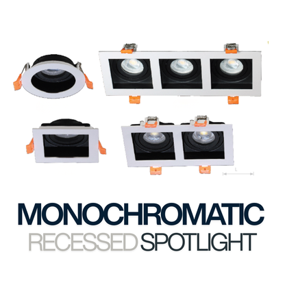 Monochromatic Adjustable Recessed Spotlight 