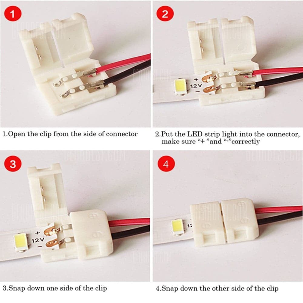 4HOME SINGAPORE LED Strip Light Connector 10mm 5050 5730 - 4HOME