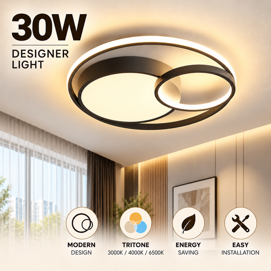 4HOME SINGAPORE 30W 现代设计师 LED 吸顶灯 三色调