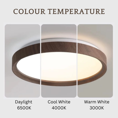 Premium Dark Wood Print Light Colour temperature