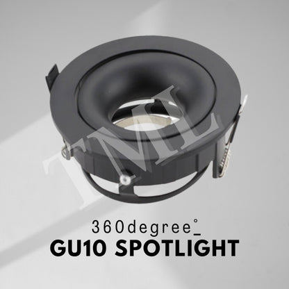 360 Adjustable GU10 Recessed Anti-Glare  Spotlight – Black 