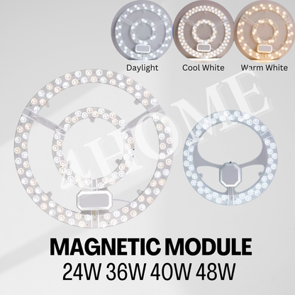 LED Magnetic Module 24W 36W 40W 45W 48W 96W daylight Warm White tritone Ceiling Replacement Light Plate Panel Remote Dimmable SG Local Seller