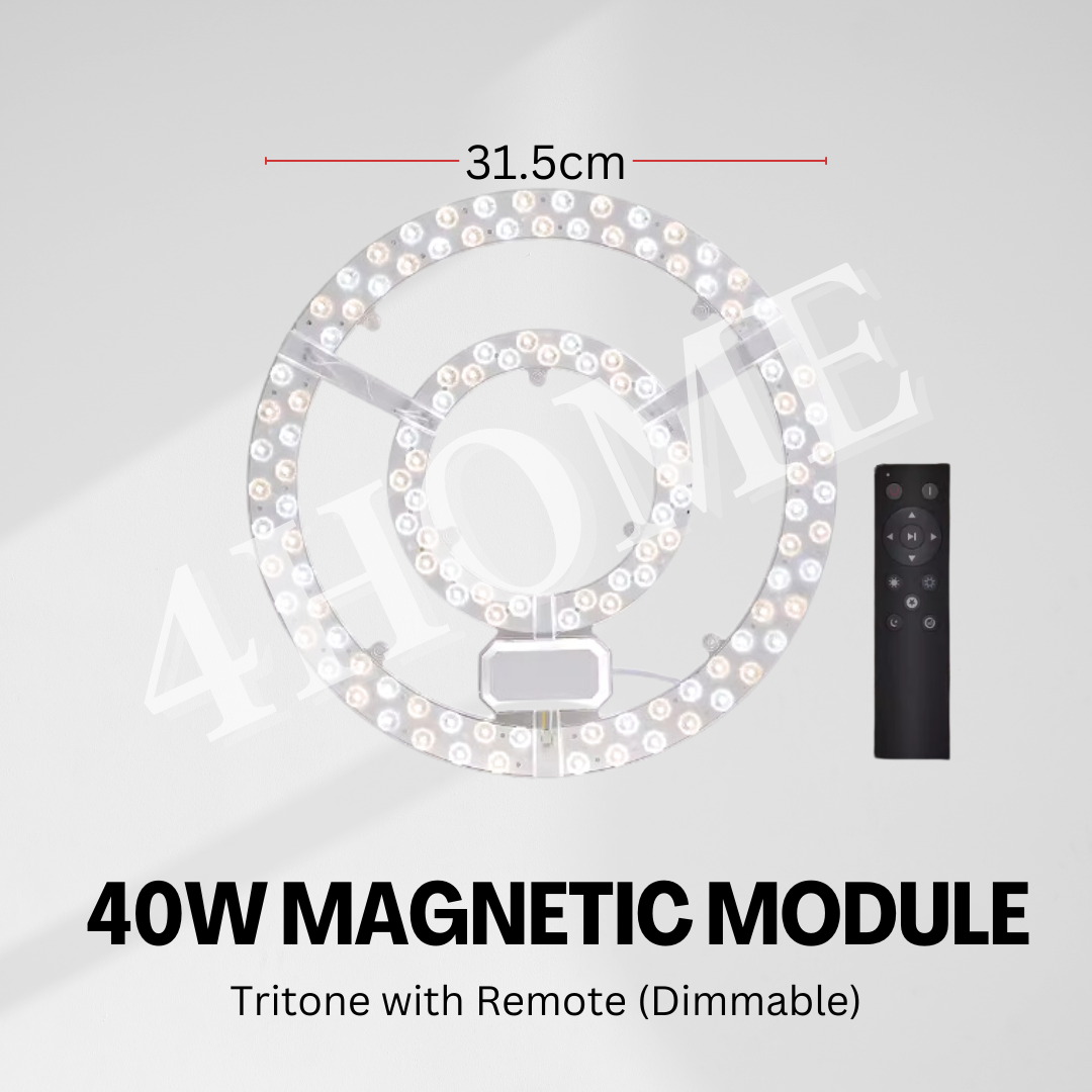 LED Magnetic Module 24W 36W 40W 45W 48W 96W daylight Warm White tritone Ceiling Replacement Light Plate Panel Remote Dimmable SG Local Seller