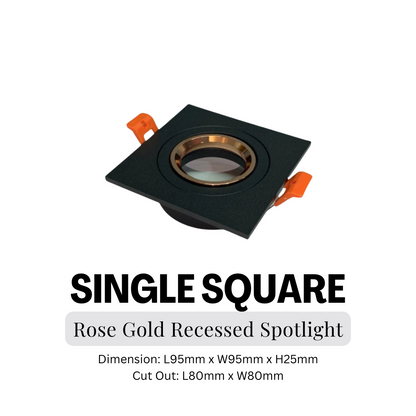 Black White Rose Gold GU10 Recessed Spot Light Single head double head Triple head 4HOME SINGAPORE - 4HOME