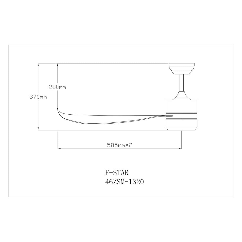 Fanco F-Star Ceiling Fan with LED Light 36 / 46 / 52 inch With Standard Installation FStar F Star 4HOME SINGAPORE - 4HOME