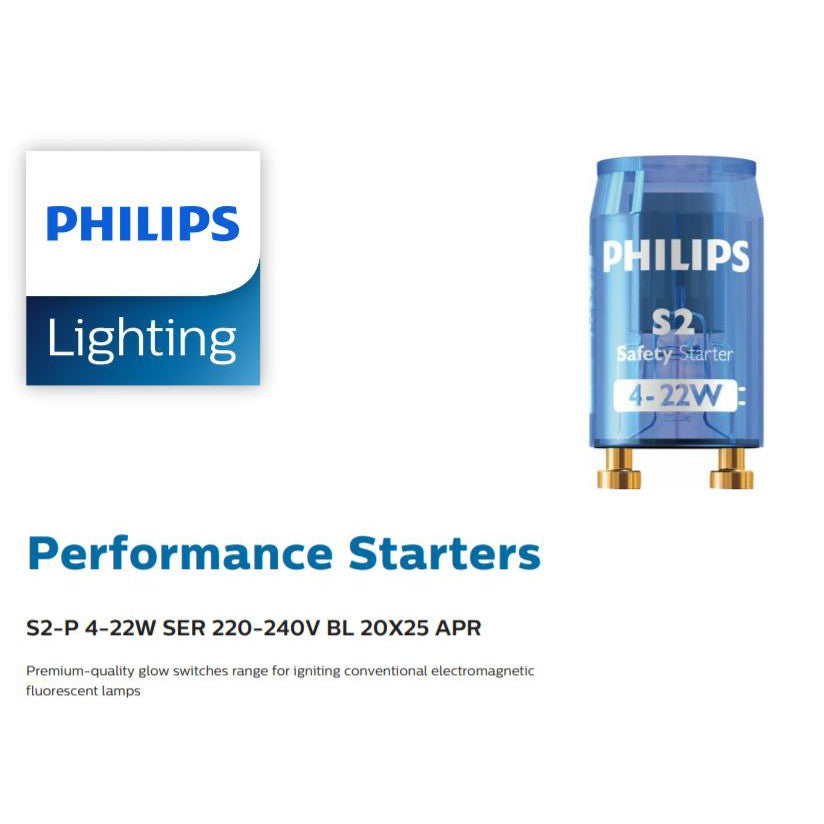 [Bundle of 5] Philips Fluorescent Tube Starter S10 S2-P 4HOME SINGAPORE - 4HOME