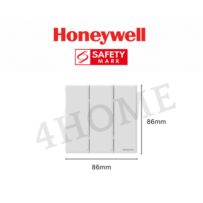 Honeywell Elegant Matt White Switch Socket Singapore Safety Mark Approved