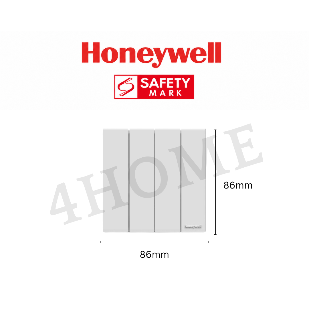 Honeywell Elegant Matt White Switch Socket Singapore Safety Mark Approved