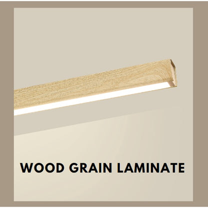 Rectangular linear Wood Japanese Design Pendant Light Dining 4HOME SINGAPORE - 4HOME