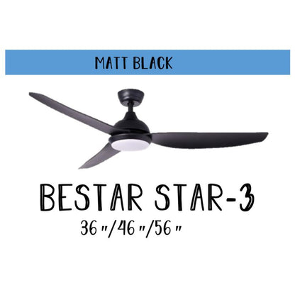 [Installation] Bestar Star-3 Ceiling Fan with 24W LED Light 36inch 46inch 56inch 36" 46" 56" STAR3 4HOME SINGAPORE - 4HOME
