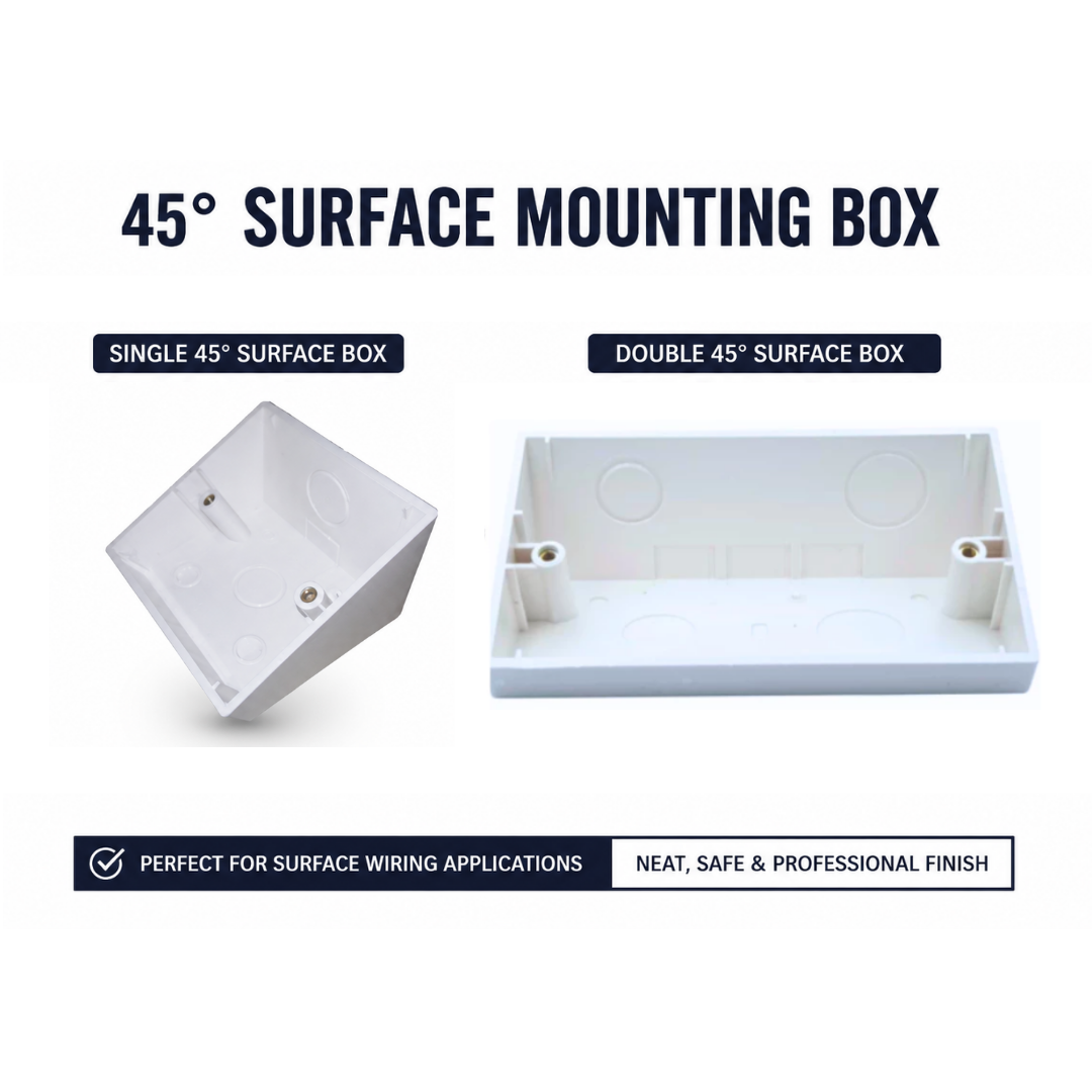 45degree PVC Mounting Box 4HOME SINGAPORE
