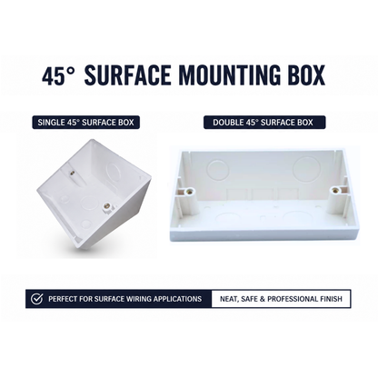 45degree PVC Mounting Box 4HOME SINGAPORE