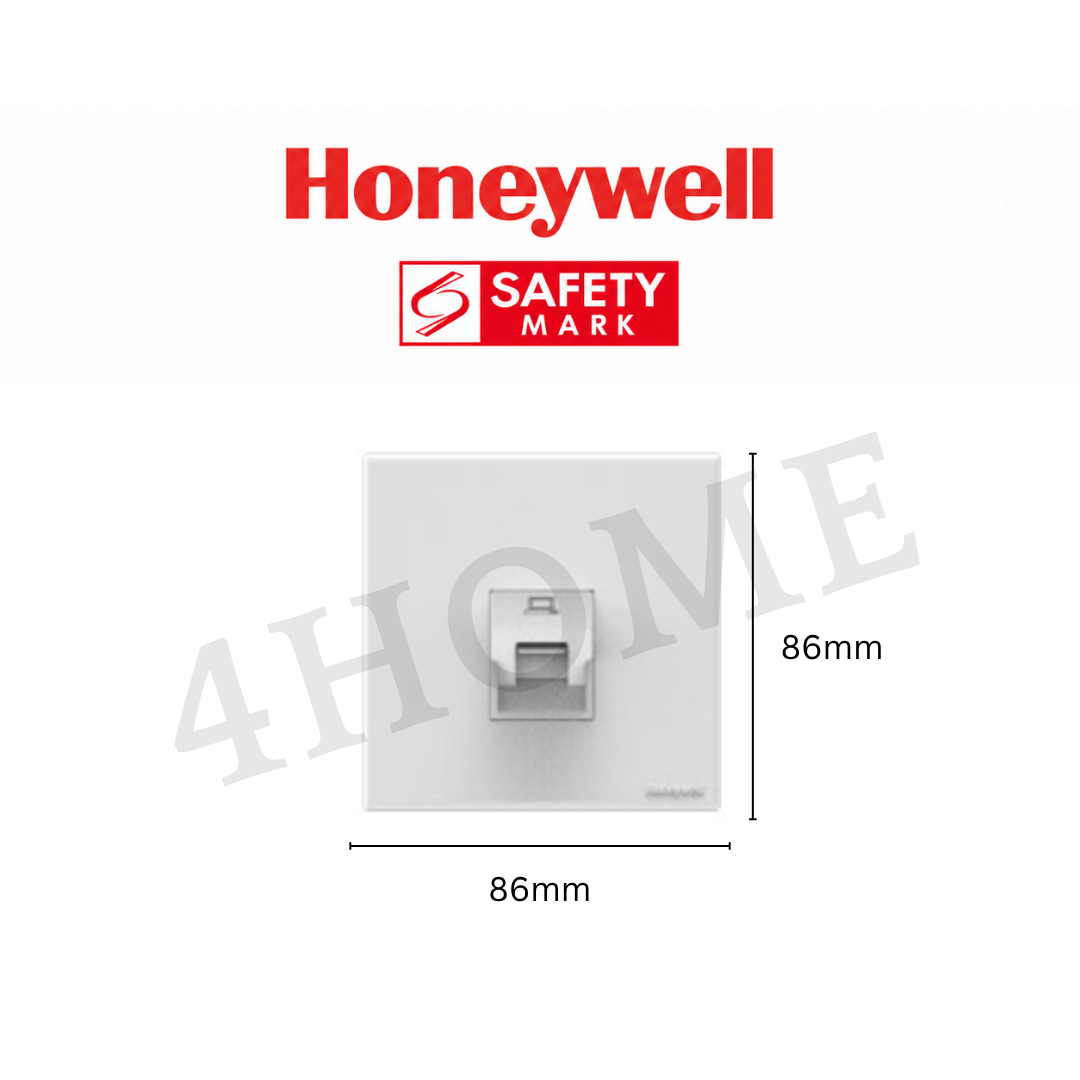 Honeywell Elegant Matt White Switch Socket Singapore Safety Mark Approved