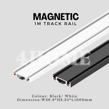Ultra Slim Magnetic Track Light System Black White TRITONE Dimmable Remote DC 48V