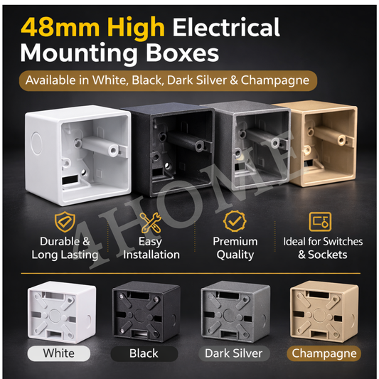 48mm High Depth Electrical Mounting Box for Switch & Socket