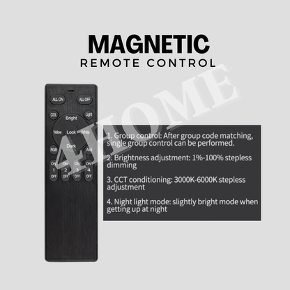 Ultra Slim Magnetic Track Light System Black White TRITONE Dimmable Remote DC 48V