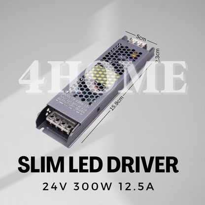 12V / 24V Slim LED Driver Power Supply – Ultra Slim Transformer 40W 45W 60W 100W 150W 200W 300W for LED Strip Light