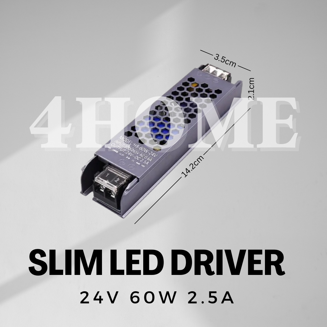 12V / 24V Slim LED Driver Power Supply – Ultra Slim Transformer 40W 45W 60W 100W 150W 200W 300W for LED Strip Light