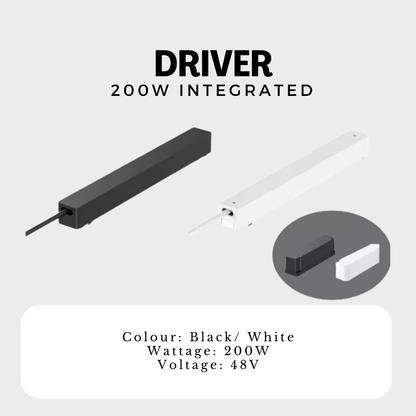 Ultra Slim Magnetic Track Light System Black White TRITONE Dimmable Remote DC 48V