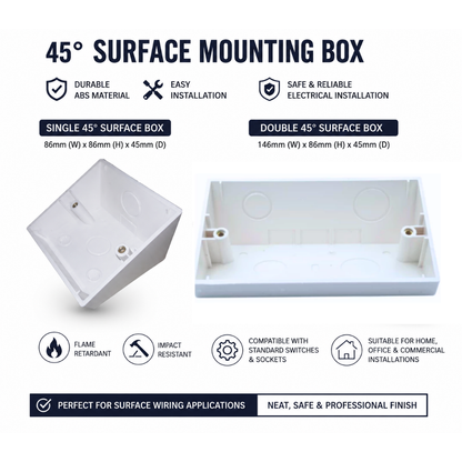 45degree PVC Mounting Box 4HOME SINGAPORE