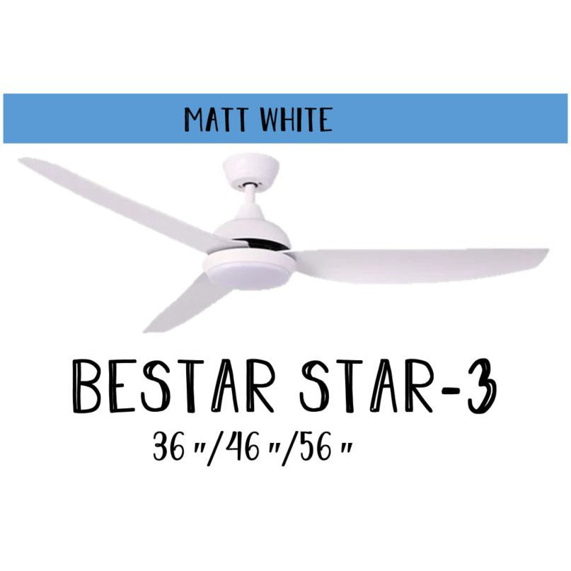 [Installation] Bestar Star-3 Ceiling Fan with 24W LED Light 36inch 46inch 56inch 36" 46" 56" STAR3 4HOME SINGAPORE - 4HOME