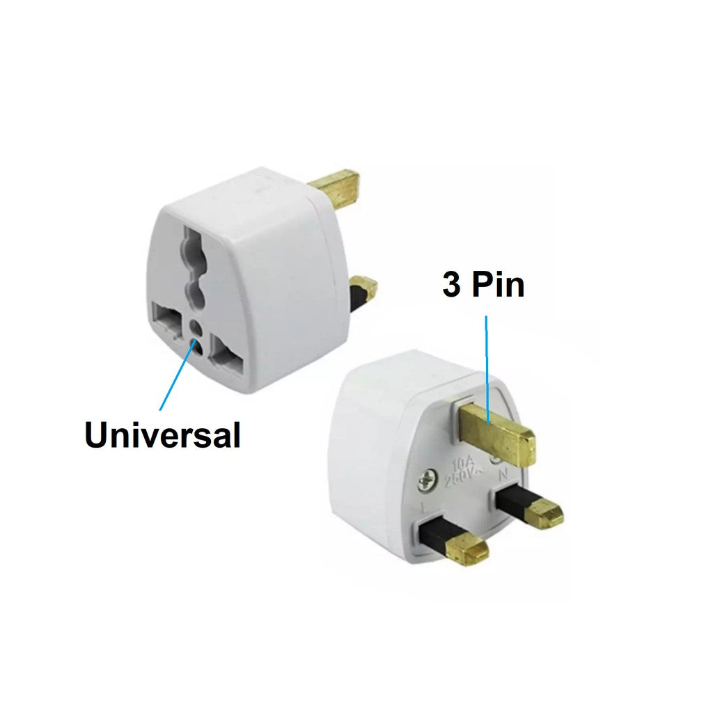 [Bundle of 2] 3Pin Universal Adaptor Plug 4HOME SINGAPORE - 4HOME