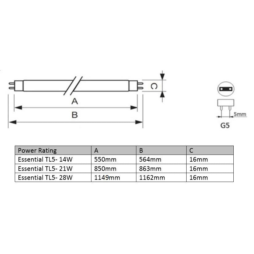 Philips TL5 Essential Super80 Fluorescent Light Tube T5 14W 21W 28W 4HOME SINGAPORE - 4HOME
