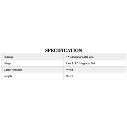 [SG Local Seller] T5 2 Pin 3 Pin 30cm 50cm LED Connector Cable Wire Extension 3Pin 1ft 4HOME SINGAPORE - 4HOME