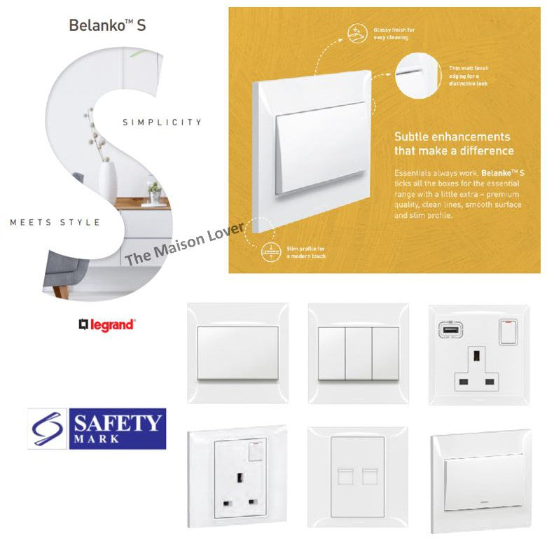 Legrand Belanko S Switch Socket [New Model] 4HOME SINGAPORE SG Seller - 4HOME