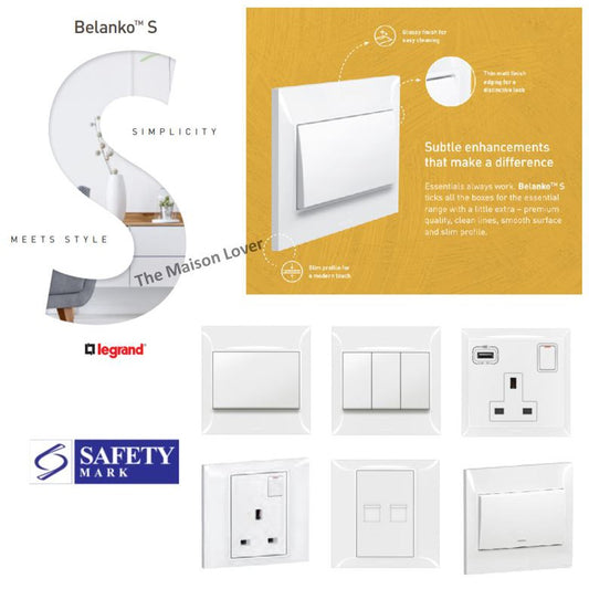 Legrand Belanko S Switch Socket [New Model] 4HOME SINGAPORE SG Seller - 4HOME