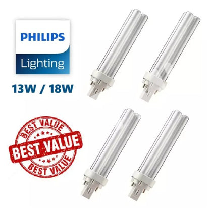 [Bundle 4 / Bundle 2] Philips Master PLC 2Pin 2P 2 Pin 13W 18W 827 840 865 PL-C 4HOME SINGAPORE - 4HOME