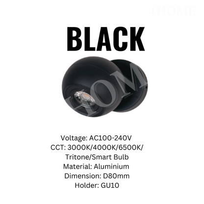 Spherical Ball Globe GU10 Spotlight Wall Light Bedside Ceiling Mount 4HOME SINGAPORE - 4HOME